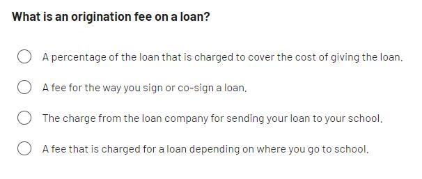 What is an origination fee on a loan?-example-1