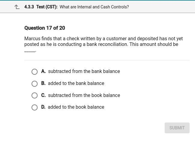 Marcus finds that a check written by a customer and deposited has not yet been posted-example-1