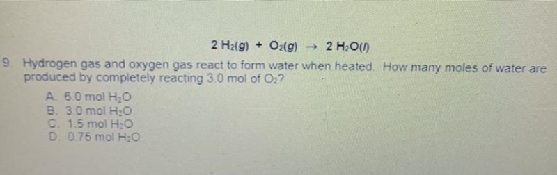 2 H2(g) + O2(g) 2 H2000 9 Hydrogen gas and oxygen gas react to form water when heated-example-1