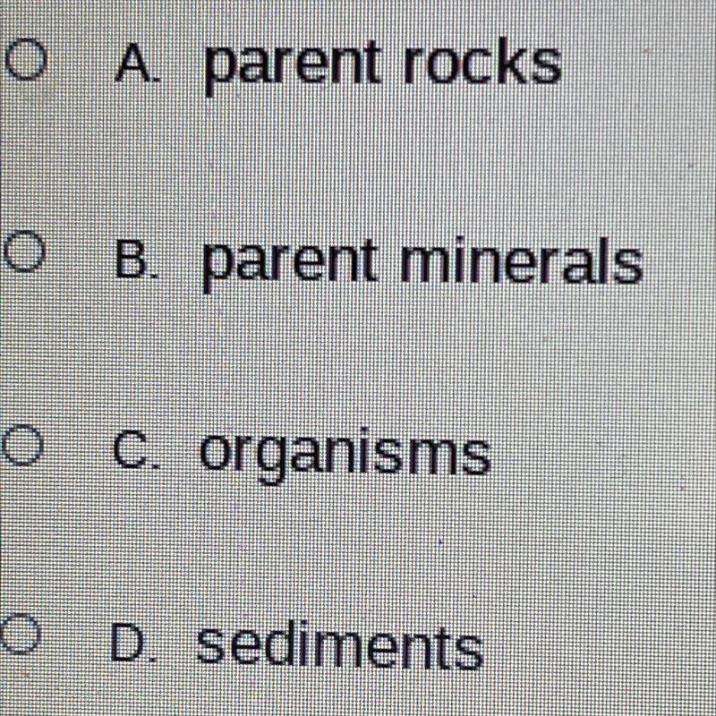 Small particles that settle out of wind and water are called.-example-1