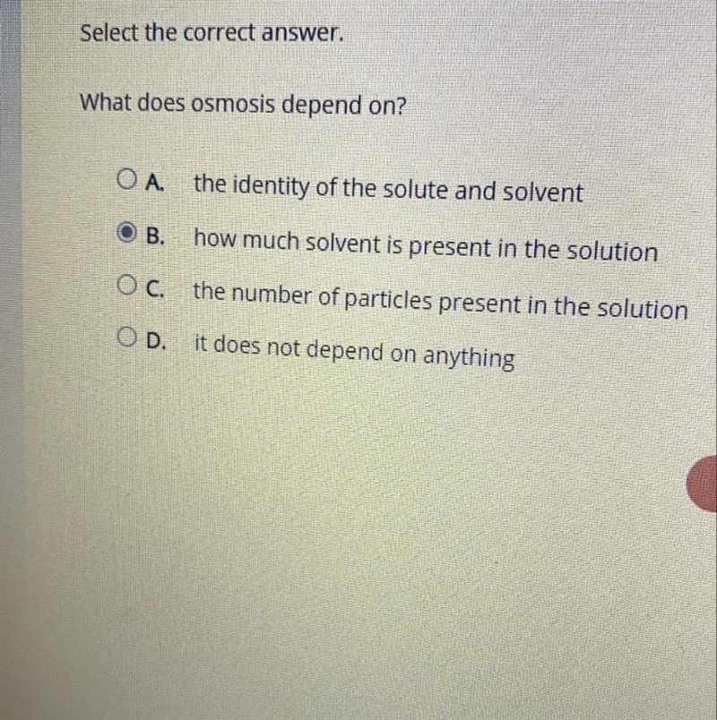 What does osmosis depend on?-example-1