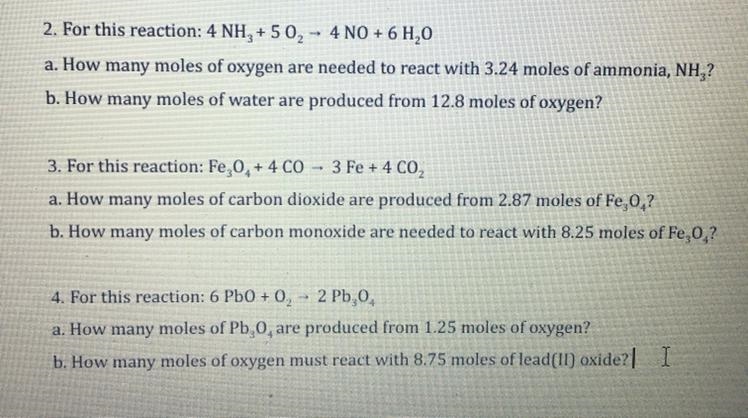 I’m not sure how to do this, please help. It’s a mole to mole stoich worksheet.-example-1