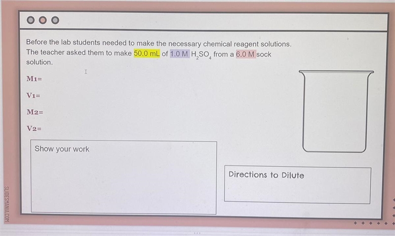 Before the lab student needs to make necessary chemical reagent solutions, the teacher-example-1