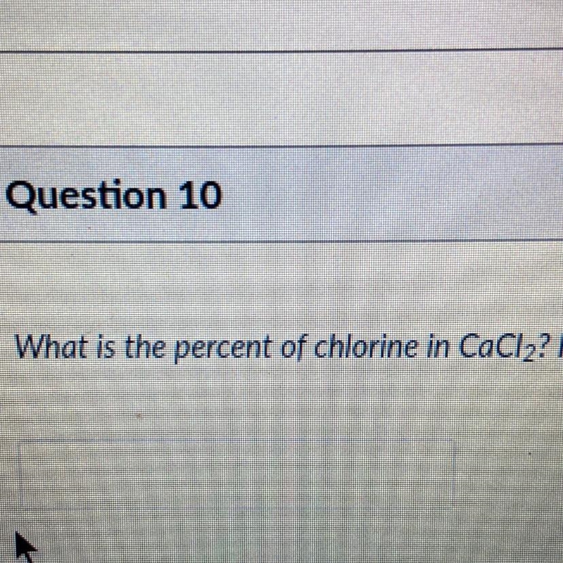 What’s the percent of chlorine in CaCl2-example-1