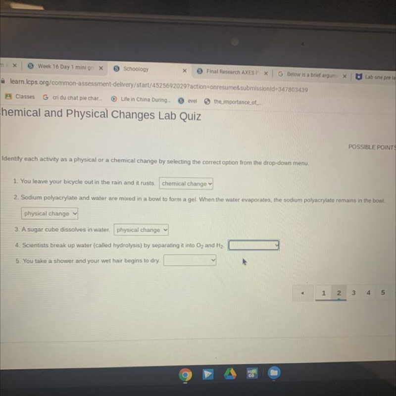 Is it a physical or a chemical change?-example-1