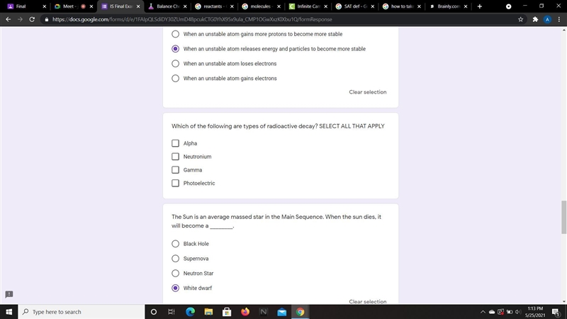 Which is radioactive decay-example-1