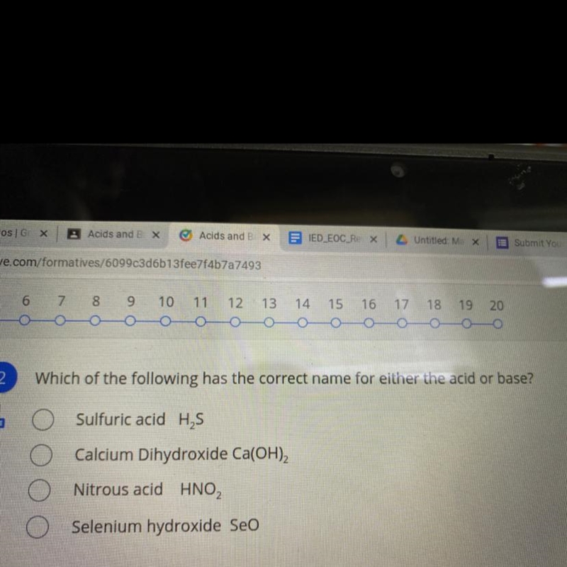 Which of the following has the correct name for either the acid or base-example-1