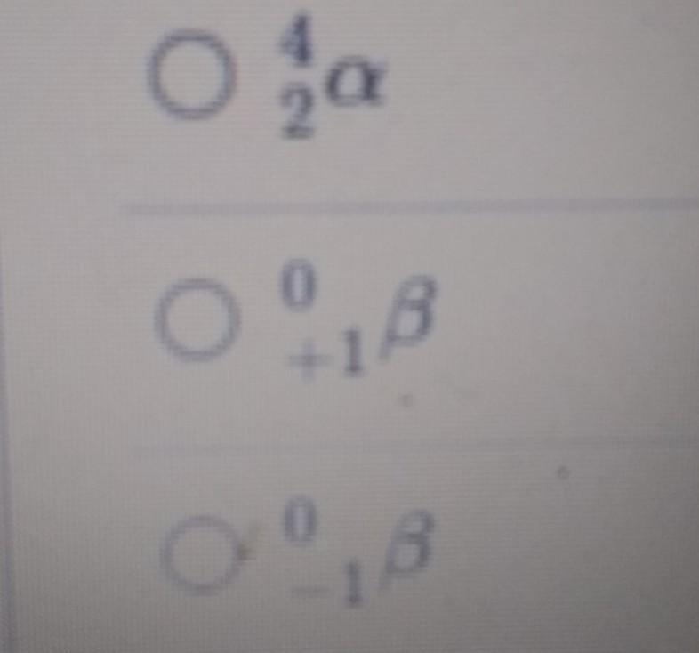 185 Os → ? + 185 Re What particle is missing in the equation above? please help ​-example-1