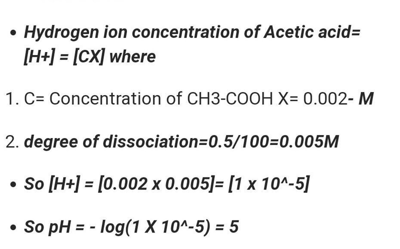 Calculate the pH of a 0.002 M acetic acid solution if it is 2.3% ionised at this dilution-example-1