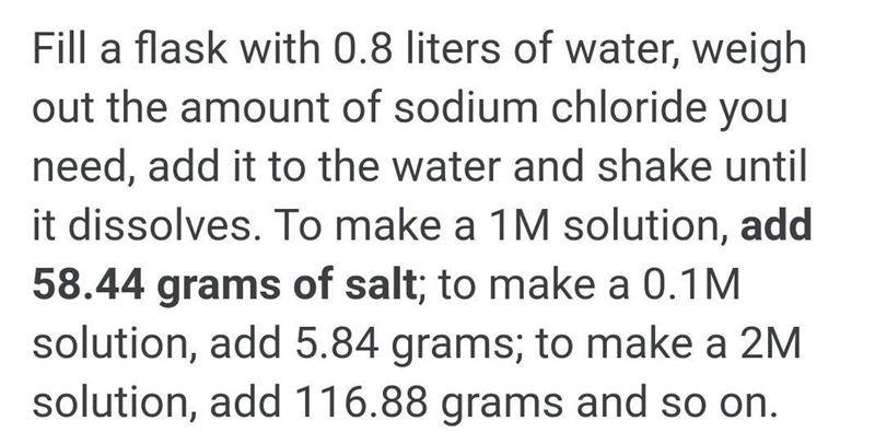 How to prepared sodium chloride solution in the laboratory.​-example-1