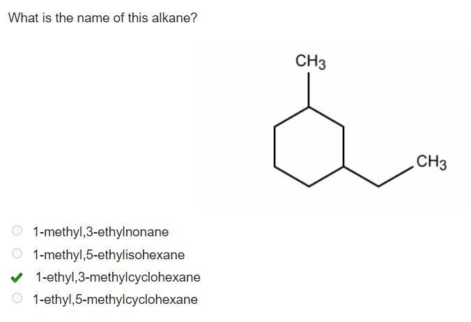 PLEASE HURRY! What is the name of this alkane? A skeletal model has a hexagon ring-example-1