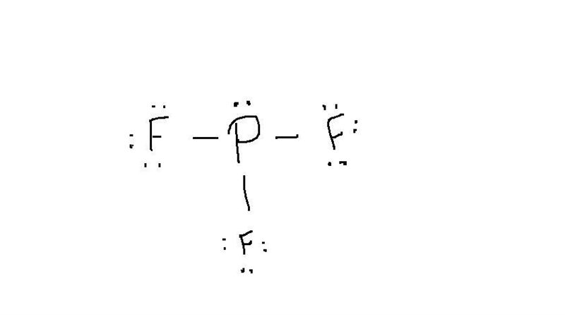 Write a Lewis structure for the phosphorus trifluoride molecule, PF3. Draw the Lewis-example-1