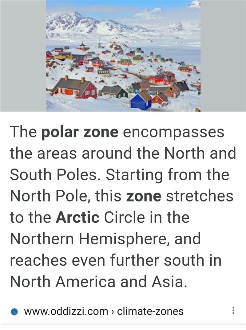 Which of the following describes the location of the polar climate zone? (2 points-example-1