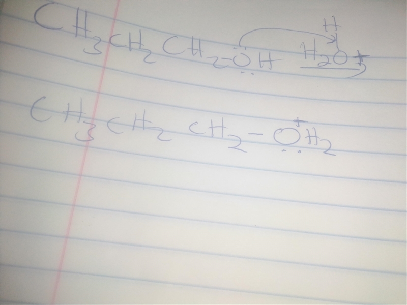 When propyl alcohol is treated with acid, the initially formed intermediate is known-example-1