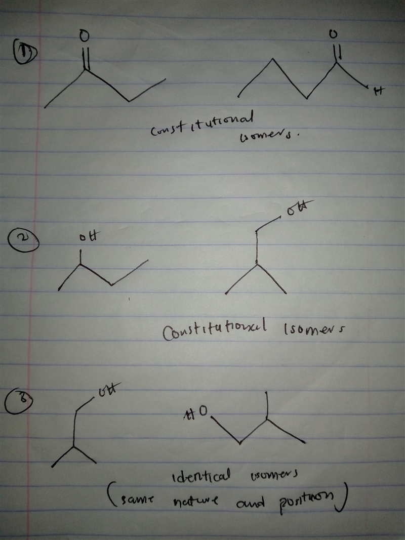 Compare the two structural formulas in each set. Do they represent the same compound-example-1