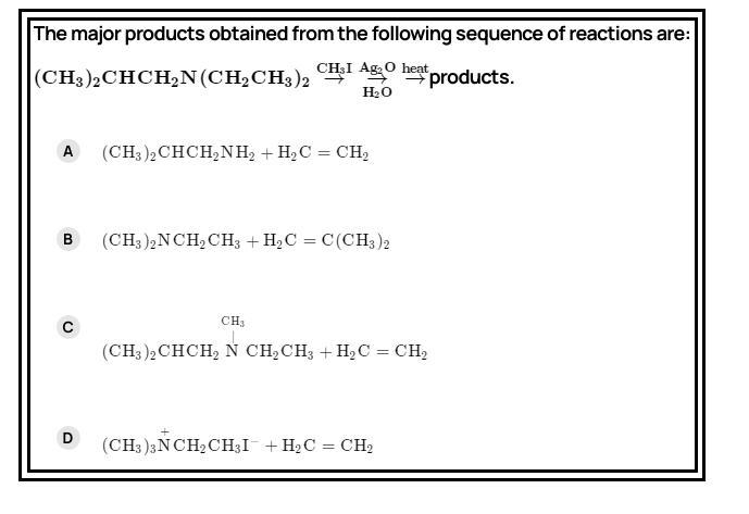 The major products obtained from the following sequence of reactions are: (CH 3) 2 CHCH-example-1