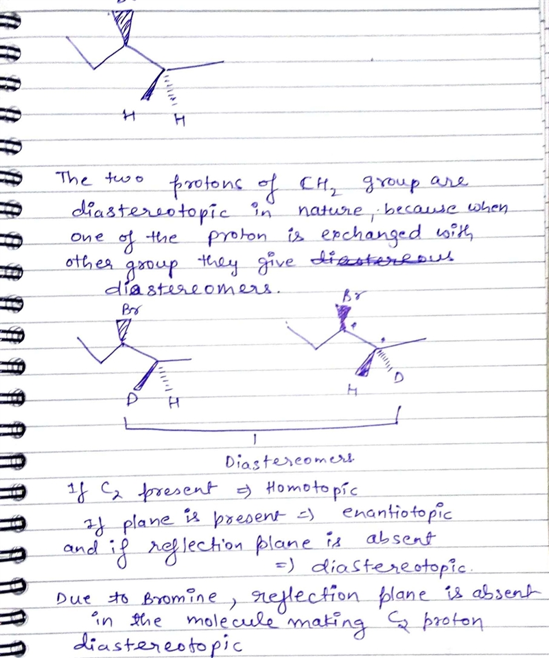 A general rule that the two protons of a CH2 group will be chemically equivalent if-example-1