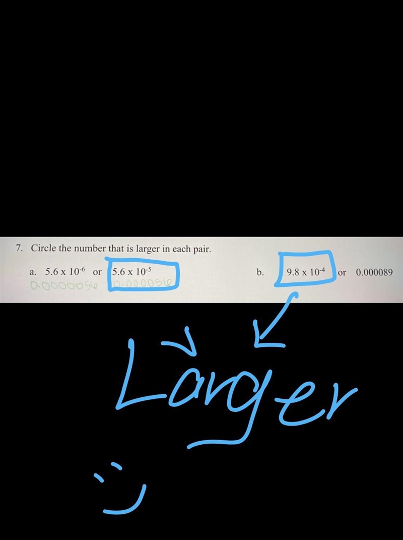 Which is larger in A and B-example-1