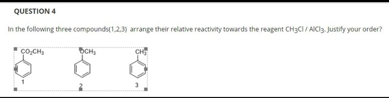 g in the following three compounds(1,2,3) arrange their relative reactivity towards-example-1