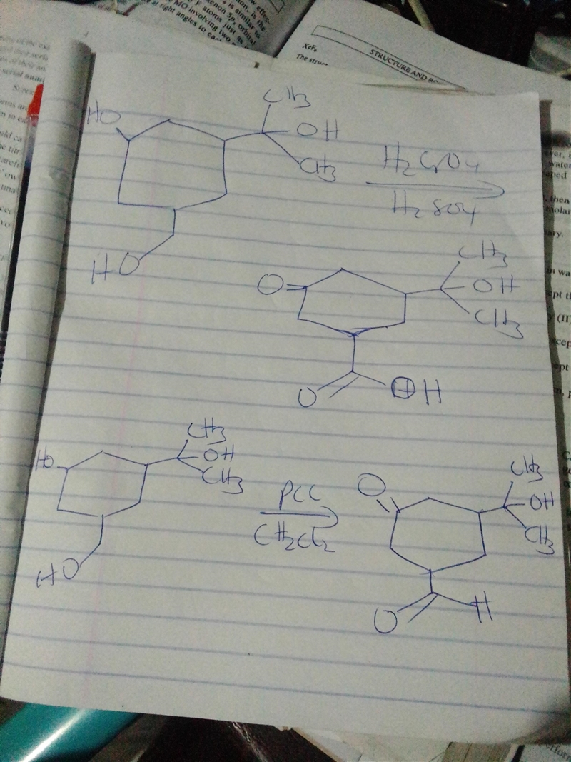 This compound is treated with two different oxidizing reagents: either H2CrO4 and-example-1