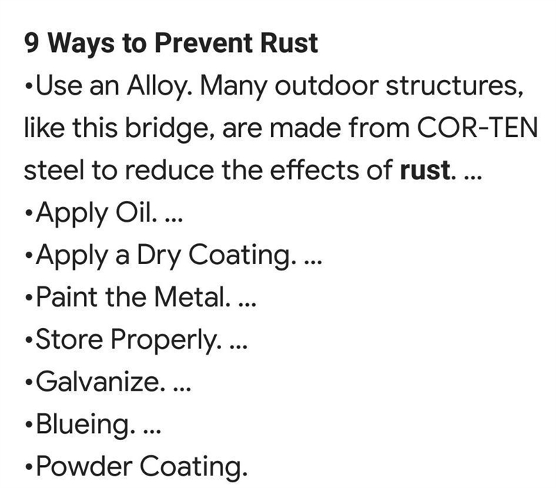 Ways of preventing rusting​-example-1