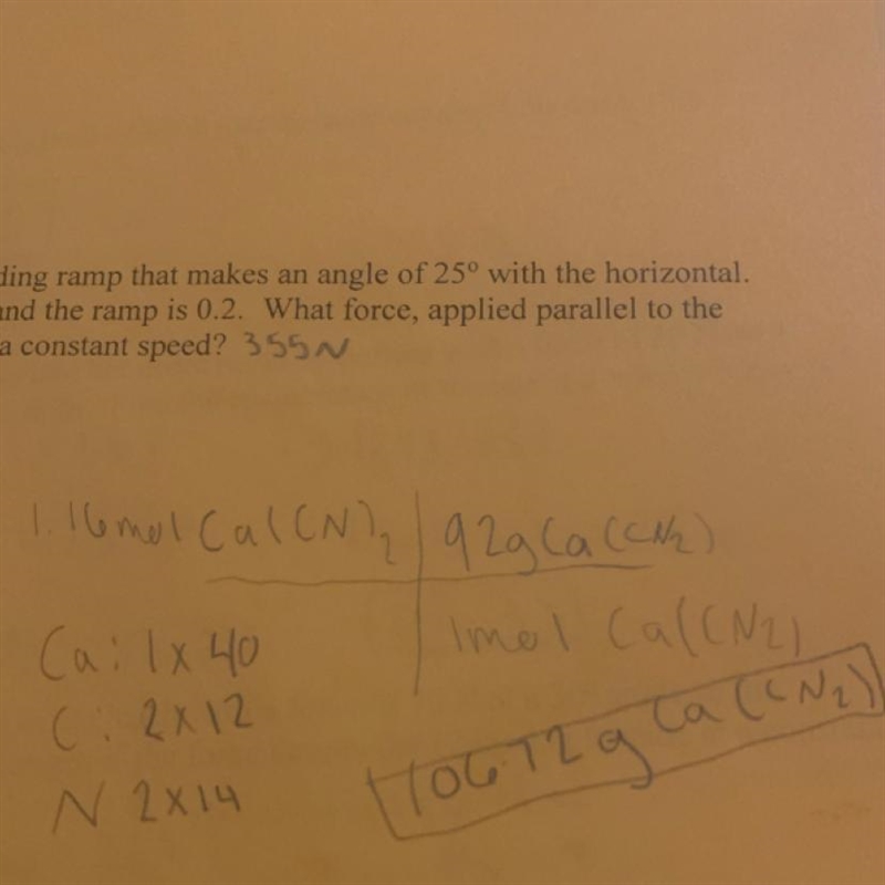 Convert 1.16 mol of calcium cyanide, Ca(CN)2, to mass.-example-1