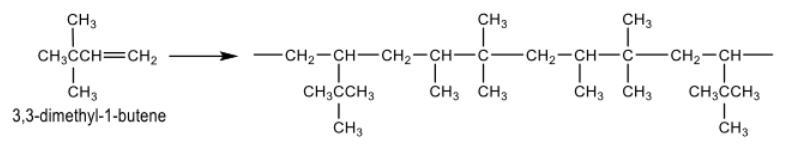 Explain why a random copolymer is obtained when 3,3-dimethyl-1-butene undergoes cationic-example-1