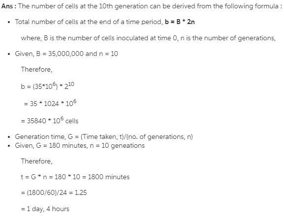 Given: Generation Time 180 minutes/generation. Initial Concentration of Cell (B) = 35,000,000 cells-example-1