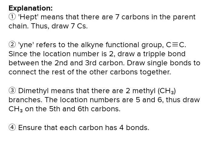 5,6-dimethyl-2-heptyne Due in 1 hr pls help me-example-2