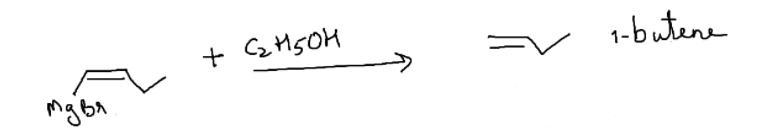 A Grignard reagent is prepared by reacting trans-1-bromo-1-butene with magnesium. What-example-1