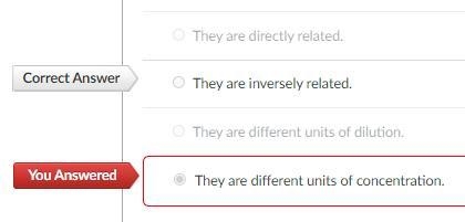 Which statement is true about molarity and percent by mass? (3 points) They have the-example-1