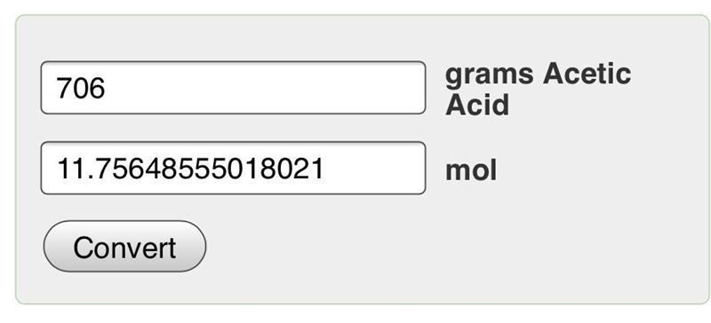 How many grams of carbon are there in 706 grams of acetic acid-example-2