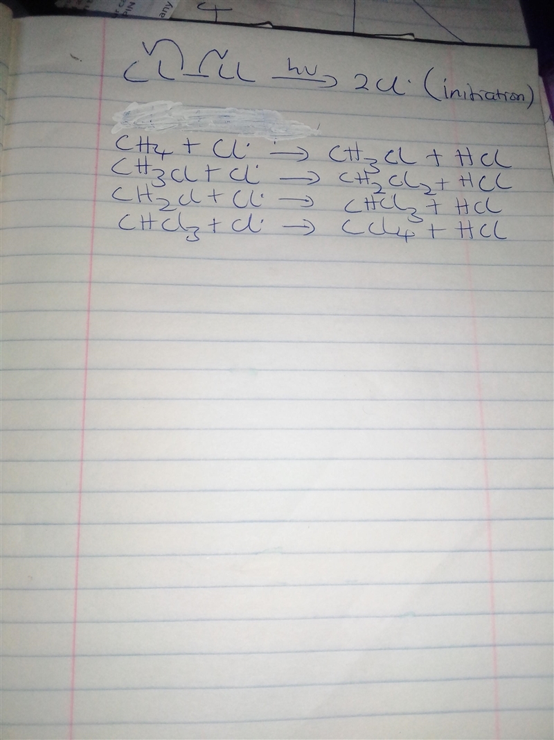 1 Starting with methane, name write the equations involved sharing Correctly indicated-example-1