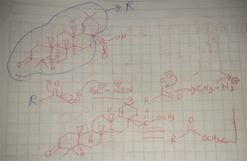 Diazomethane, CH2N2, is used in the organic chemistry laboratory despite its danger-example-2