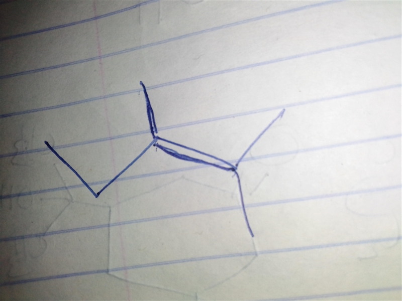 Draw the Zaitsev product formed when 2,3‑dimethylpentan‑3‑ol undergoes an E1 dehydration-example-1