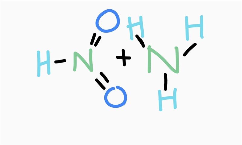 Draw Lewis structures to show how H+ is transferred when HNO₂ and NH₃ react with each-example-1