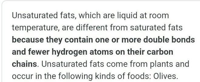 Define saturated and unsaturated fats​-example-1