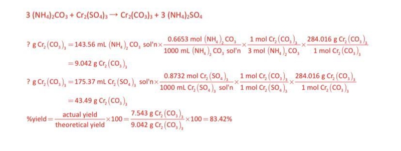 If 143.56 mL of 0.6653 M ammonium carbonate reacts with 175.37 mL of 0.8732 M chromium-example-1