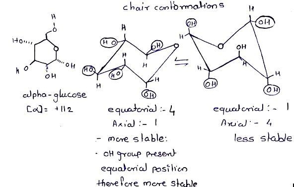 There are two forms of glucose (alpha-glucose and beta-glucose) in equilibrium.These-example-1