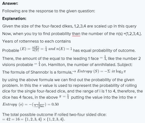 "How many bits of entropy are there in the result of throwing a pair of four-example-1