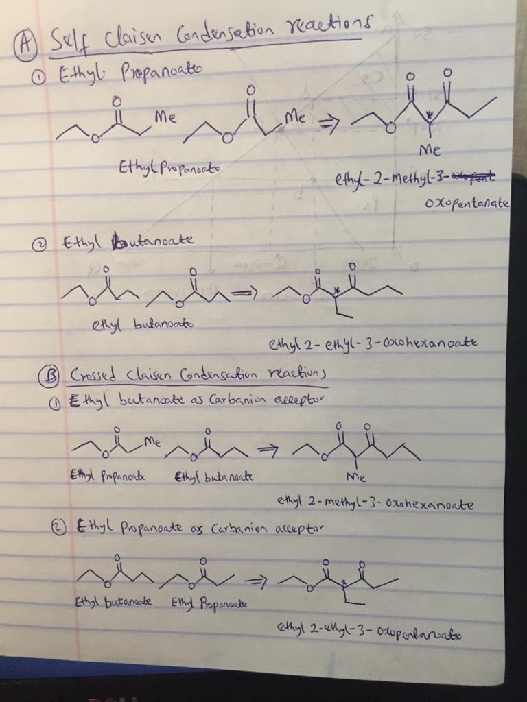 When a 1:1 mixture of ethyl propanoate and ethyl butanoate is treated with sodium-example-1