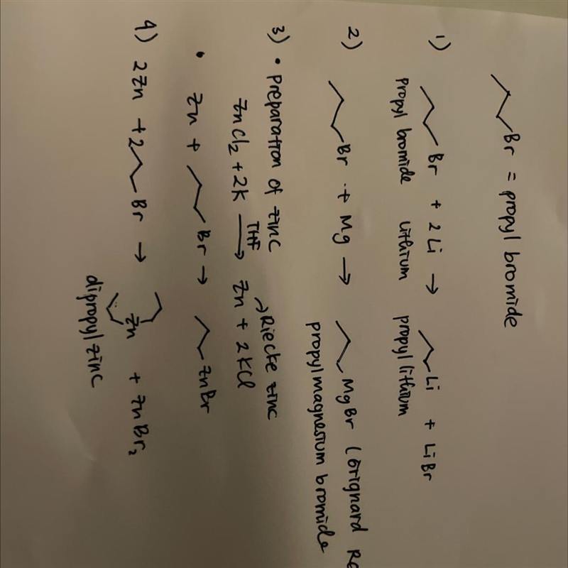 Propose routes to the following compounds from propyl bromide and any necessary organic-example-1