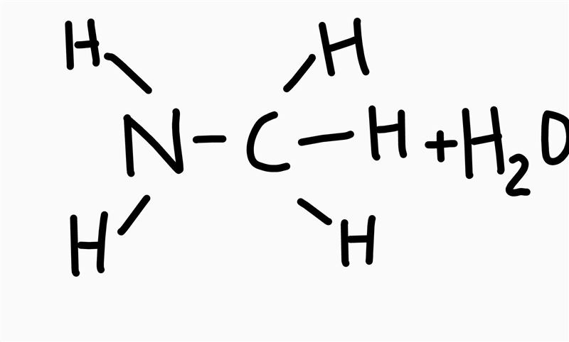 Methylamine is a base because it can bond to H+. Draw Lewis structures to show how-example-1