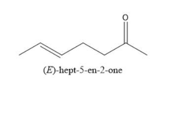 Draw the skeletal structure for: (E)-hept-5-en-2-one ​-example-1