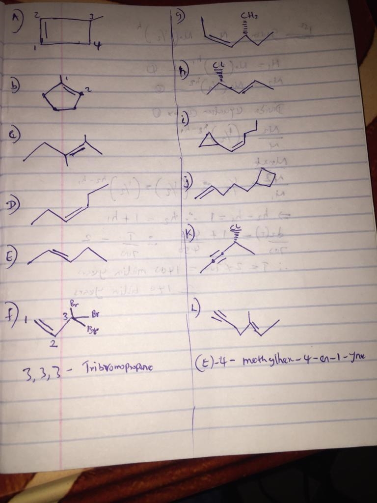 Write a structural formula for each of the following: (a) 3-Methylcyclobutene (b) 1-Methylcyclopentene-example-1