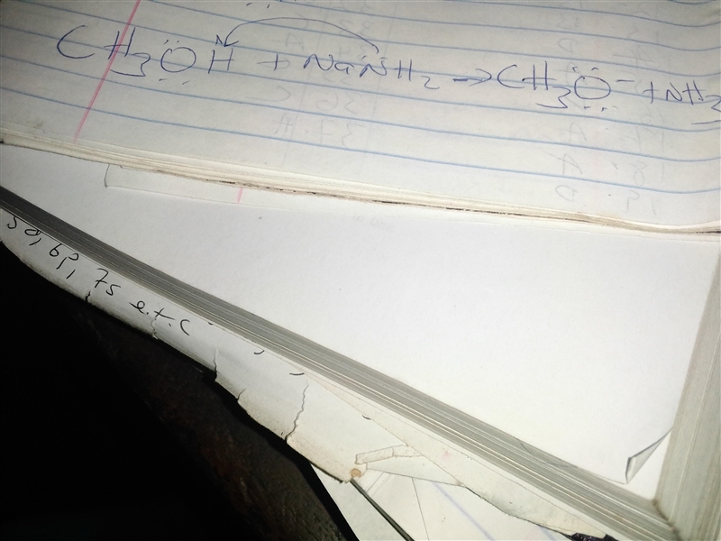 Draw a mechanism for the reaction of methanol with sodium amide. In the box to the-example-1