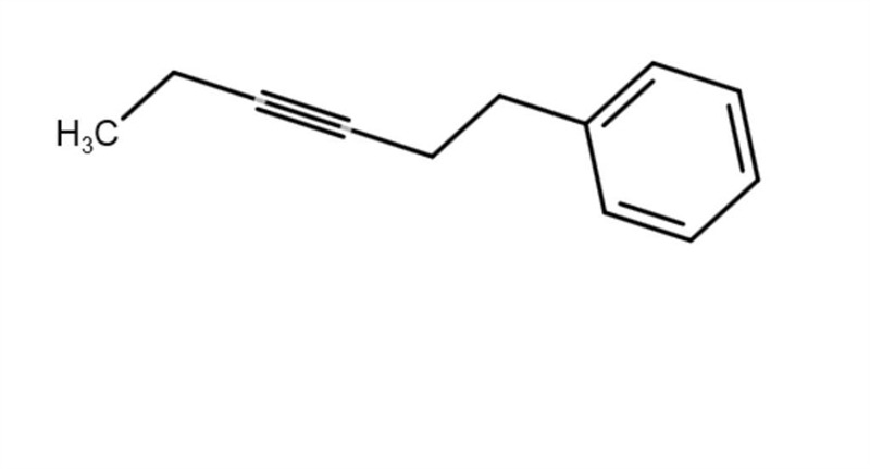 This molecule can be synthesized from an alkyne anion and an alkyl bromide. However-example-1