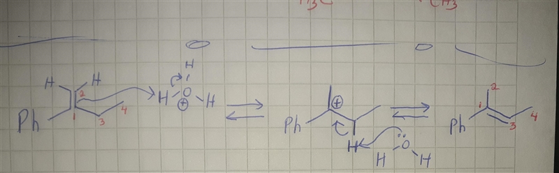 Alkenes can isomerize under aqueous acidic conditions to form a more stable alkene-example-2