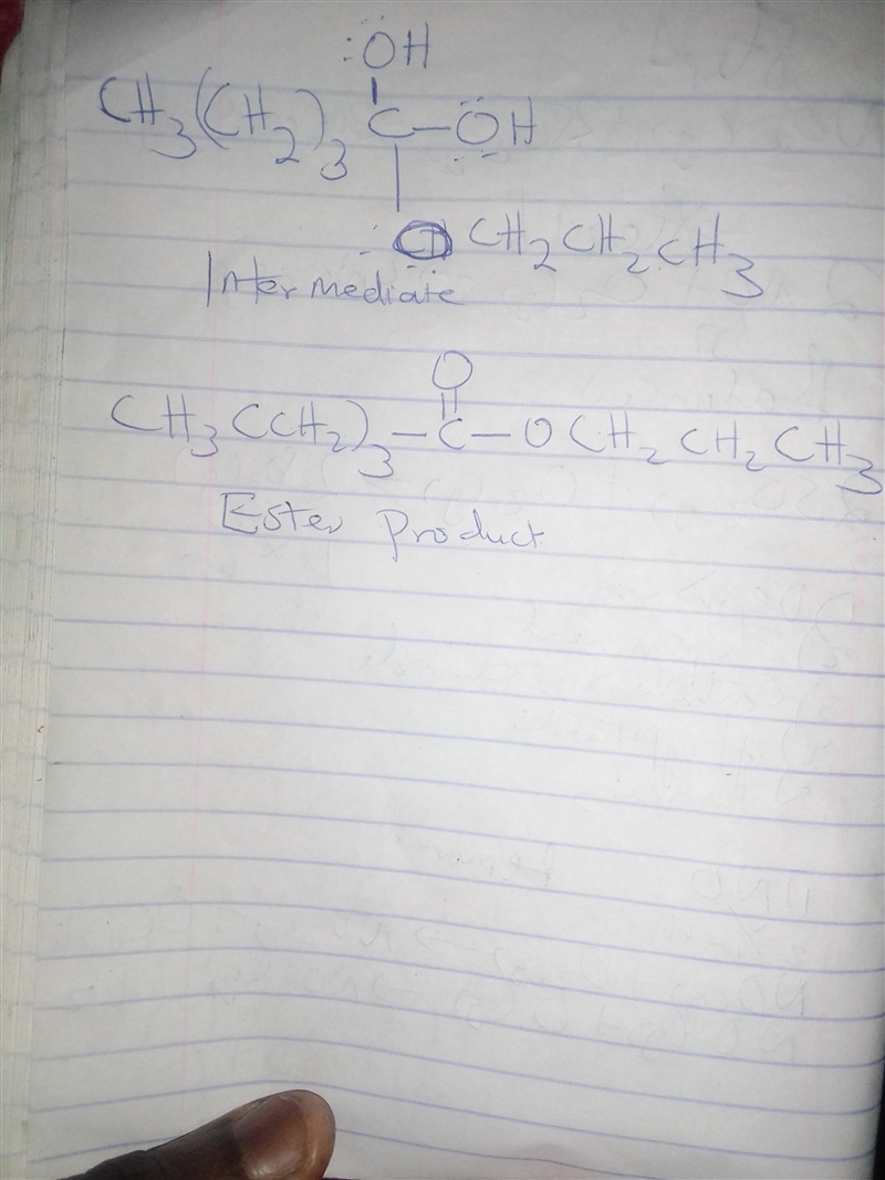 In the Fischer esterification reaction, a carboxylic acid reacts with an excess of-example-1