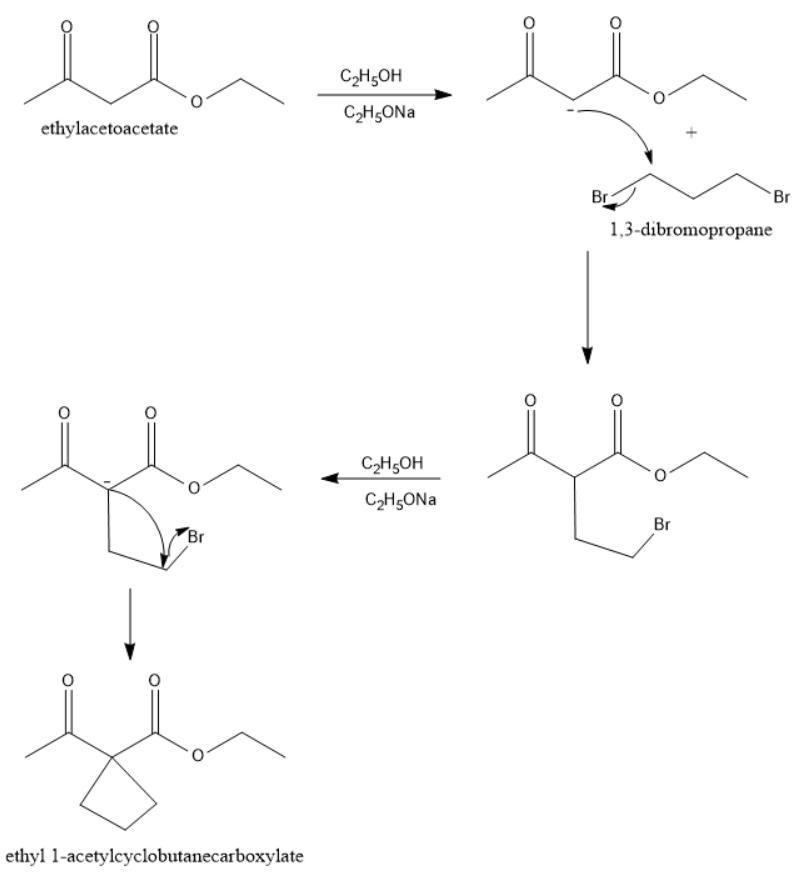 When Ethyl Acetoacetate is treated with 1,3-Dibromopropane and 2 moles of Sodium Ethoxide-example-3